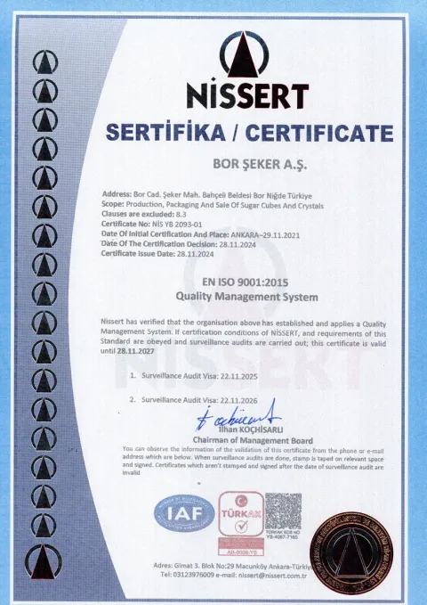 ISO 9001:2015 QUALİTY MANAGEMENT SYSTEM
